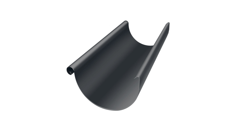 Желоб полукруглый GL PE Matt 125 мм 3 м RAL 7024 мокрый асфальт