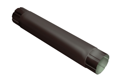 Труба круглая соединительная GL PE Matt 90 мм 1 м RAL 8017 шоколад