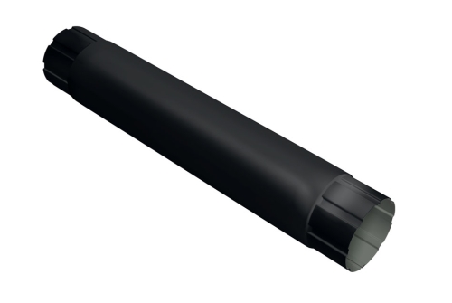 Труба круглая соединительная GL PE Matt 90 мм 1 м RAL 9005 черный