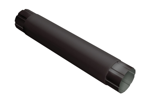 Труба круглая соединительная GL PE Matt 90 мм 1 м RR 32 темно-коричневый