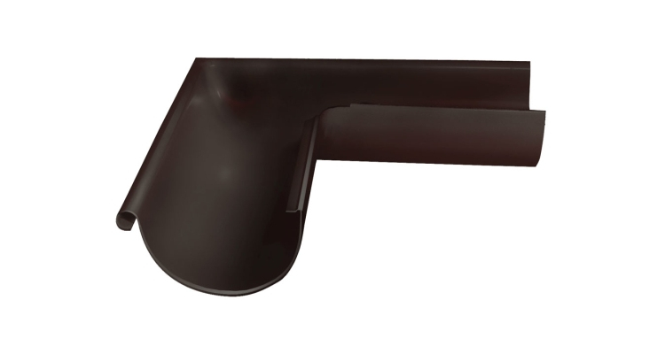 Угол желоба внешний GL PE Matt 90гр 125 мм RAL 8017 шоколад