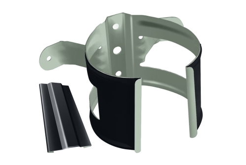 Кронштейн трубы на дерево GL PE 100 мм RAL 7024 мокрый асфальт