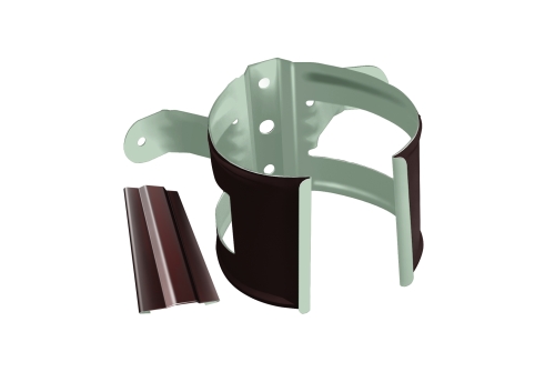 Кронштейн трубы на дерево GL PE 100 мм RAL 8017 шоколад