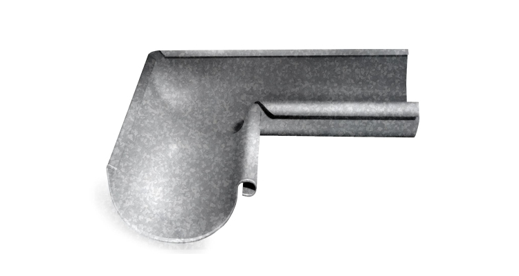 Угол желоба внутренний GL ZN 90 гр 150 мм Zn цинк