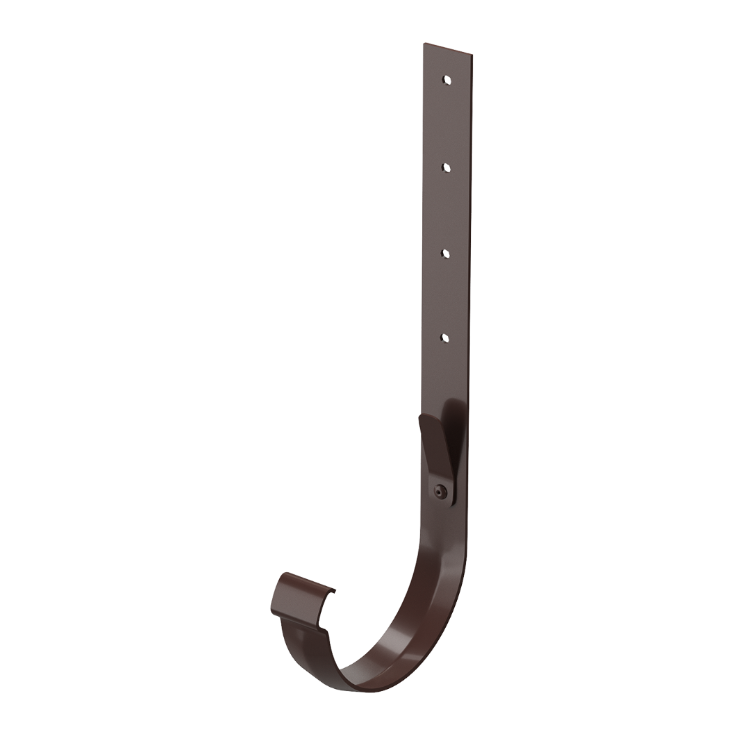 Кронштейн желоба металлический Lux, шоколад