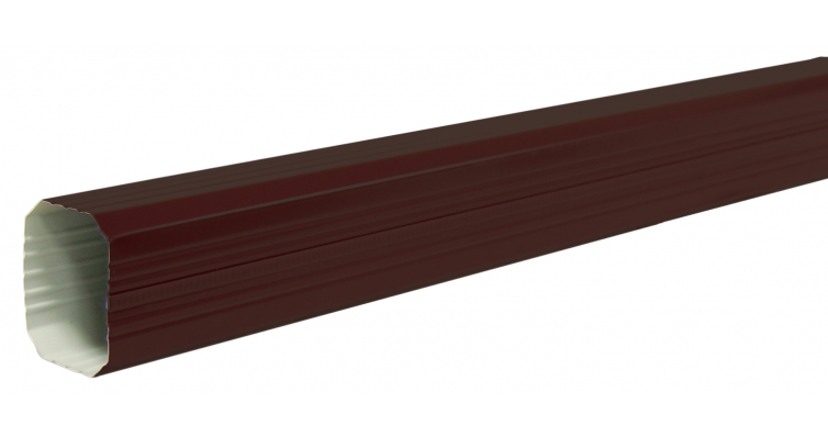 Труба прямоугольная 2 м PE RAL 8017 шоколад